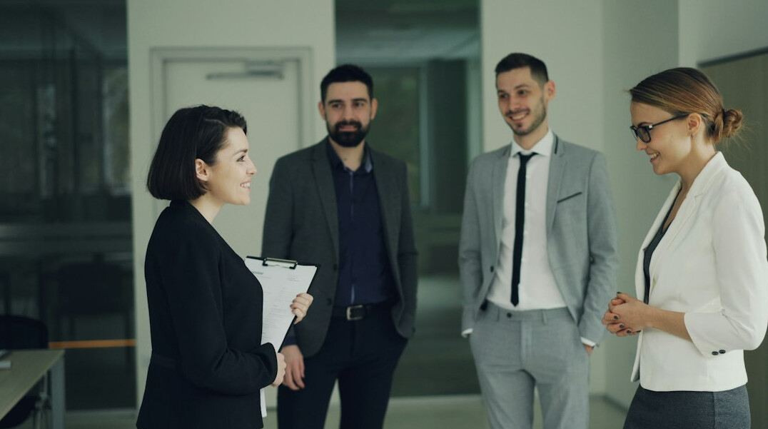 team leader motivating employees
