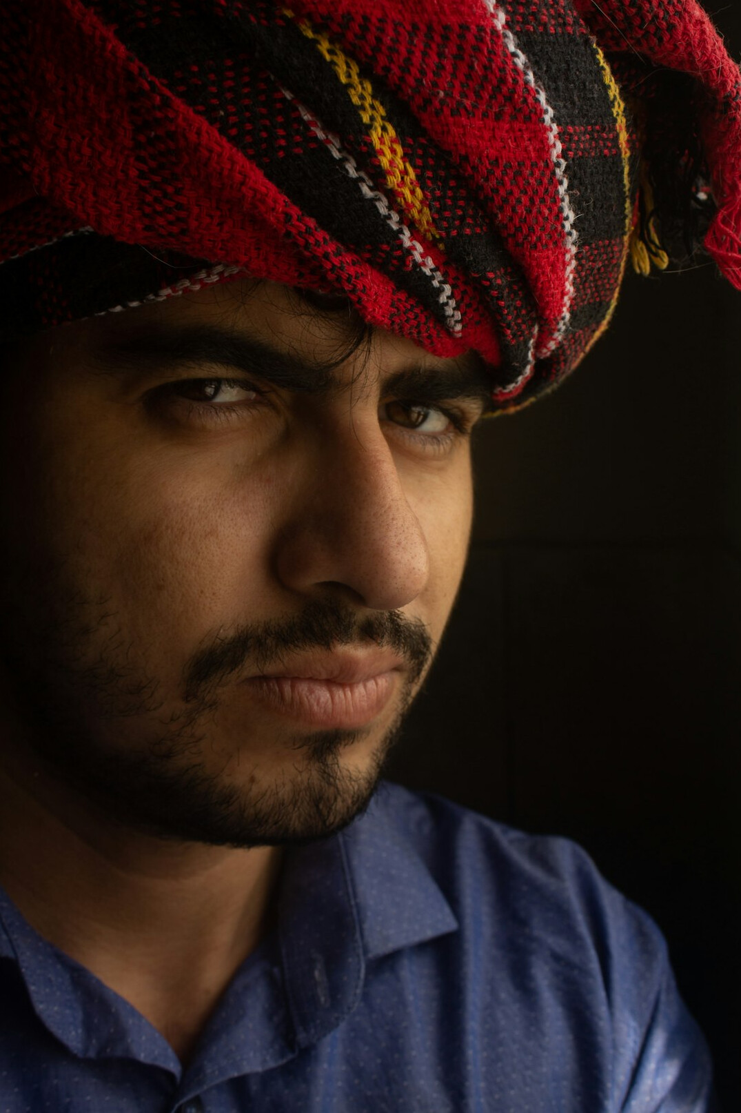 Portrait of a man with light stubble